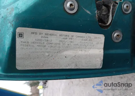 1995 Chevrolet Gmt-400 K1500 z USA, uszkodzony, nr VIN 2GCEK19K9S1146429